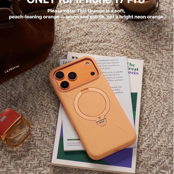 TORRAS Q3 Silicone 360 Spin for iPhone 17 Pro Case with Stand, Fit for MagSafe, - Picture 5 of 10